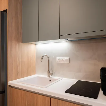 Honey Oak & Cream Patio By Nest Apartment